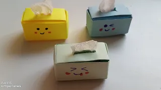 Mini Tissue paper holder | Easy origami tissue box | Miniature tissue box