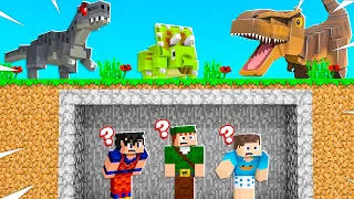 MELHOR ESCONDERIJO CONTRA OS DINOSSAUROS NO MINECRAFT!!