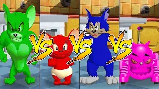 Tom and Jerry in War of the Whiskers Nibbles Vs Monster Jerry  Vs Butch Vs Robot Cat (Master CPU)