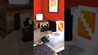 Когда собака пьет из унитаза в Майнкрафте #shorts #майнкрафт #minecraft