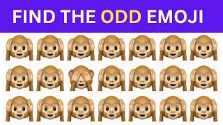 FIND THE ODD EMOJI OUT only a GENIUS can! | Spot The Difference Emoji | ODD one out puzzle