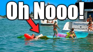 SHE DID IT! 🤪 NO HESITATION AT ALL 🤣🔥 | MIAMI RIVER | PARTY BOATS | DRONEVIEWHD