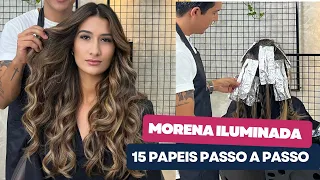 Mechas Morena Iluminada | 15 PAPEIS passo a passo.