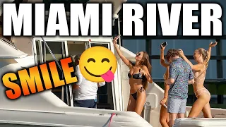WE LOVE ❤️  WHEN THEY DO THAT 👙👌😜 |  Miami River Boats and Yachts | DroneViewHD