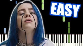 When the Party's Over - Billie Eilish [EASY Piano Tutorial] (Synthesia) // TopAnimeMusic