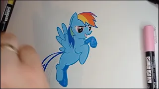 Speed art My little pony character Rainbow Dash
