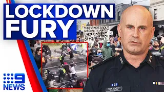 Melbourne lockdown protestors clash with police | Coronavirus | 9 News Australia