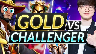 Low Elo vs. Challenger - The Difference Between a Gold MIDLANER and FAKER - LoL Guide