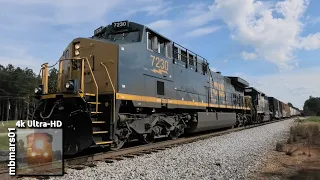 [86][4k] No Defects. Chasing Trains on the CSX Abbeville Subdivision, GA 06/06/2021