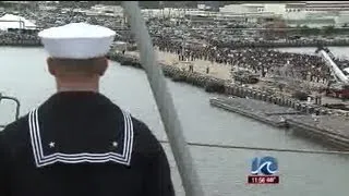 USS Enterprise docks in Norfolk last time