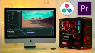 $1350 PC vs $5000 iMac PRO for Video Editing 😲 Premiere & Resolve