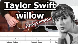 Taylor Swift - willow | Easy Fingerstyle Guitar Tabs Tutorial