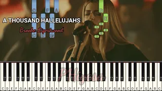 A THOUSAND HALLELUJAHS (C) - BROOKE LIGERTWOOD ( PIANO TUTORIAL ) SYNTHESIA