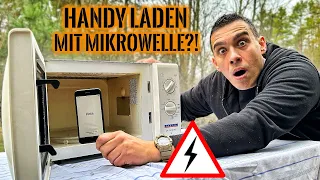 EXPLOSIONSGEFAHR! Kann man sein HANDY in der MIKROWELLE LADEN? | Survival Mattin