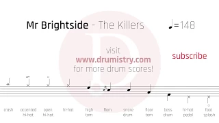 The Killers - Mr Brightside Drum Score