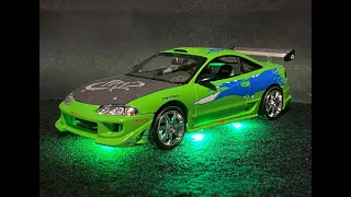 Mitsubishi Eclipse Brian O'Conner The Fast and the Furious Revell 1/25. Эклипс Брайана из Форсажа.