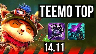 TEEMO vs SETT (TOP) | Rank 2 Teemo, 7k comeback, 1300+ games | BR Challenger | 14.11