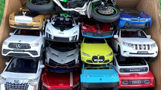 Box Full of Model Cars /BMW M4, Lamborghini Veneno, McLaren Senna, Kavasaki Ninja h2r, Audi R8