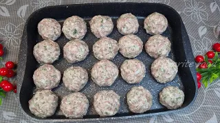 Such meatballs at least every day, made of minced meat and rice cooked in the oven, well, very tasty