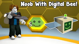 Noob With Digital Bee! Made 500M Honey - Bee Swarm Simulator Roblox