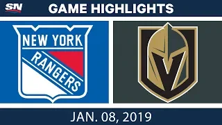 NHL Highlights | Rangers vs. Golden Knights - Jan. 8, 2019