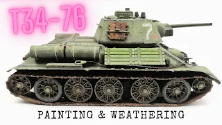 PAINTING & WEATHERING  T34 / 76 RUSSIAN 4BO (1/35, Tamiya)