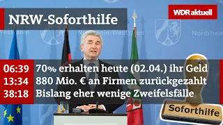 NRW-Soforthilfe 2020: Das ist der Zwischenstand der Wirtschaftshilfen | WDR aktuell