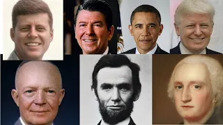 AI generates American Presidents (Washington to Trump via StyleGAN2)