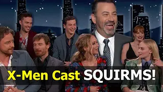 Jimmy Kimmel SPOILS the ENDING of Dark Phoenix as Cast SQUIRMS! X-Men movie interview gone wrong!