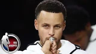 Steph Curry, Warriors raise banner before season-opening win vs Thunder | NBA Highlights