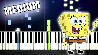 Spongebob Theme Song - Piano Tutorial (MEDIUM) by PlutaX