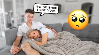 CRYING Then FALLING ASLEEP IN MY BOYFRINEDS ARMS! * CUTEST REACTION *