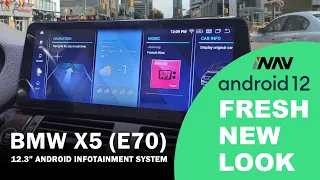 UPGRADING INAV Qualcomm Android 12 screen BMW X5 X6 E70 E71 Navigation Apple CarPlay Android Auto