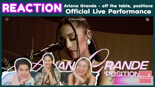 REACTION Ariana Grande - "off the table ft. The Weeknd" + "positions" (Official Live Performance)