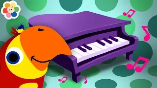 Learn Musical Instruments & Animals with Funny Larry Surprise Eggs | Baby Learning Music with Piano