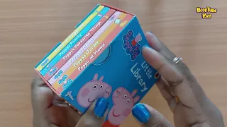 🐷PEPPA PIG : PEPPA'S LITTLE LIBRARY BOOK SET UNBOXING |  Kids Books Read Aloud