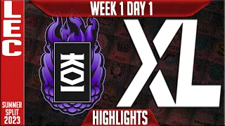 KOI vs XL Highlights | LEC Summer 2023 W1D1 | KOI vs Excel