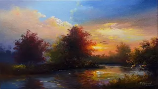 How I Paint Landscape Just By 4 Colors Oil Painting Landscape Step By Step 74 By Yasser Fayad