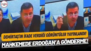 Selahattin Demirtaş'ın Edirne Cezaevi'nde ifade verdiği görüntüler yayınlandı!