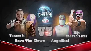 AAA Worldwide en AGUASCALIENTES - Texano Jr. & Dave The Clown Vs Angelikal & Hijo del Fantasma