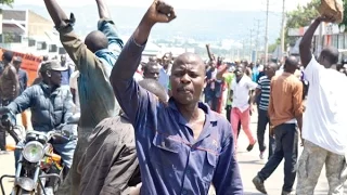 Jaguar's supporters continue their protest after losing at Jubilee polls to Maina Kamanda