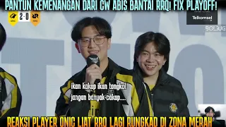 PANTUN KEMENANGAN DARI CW! REAKSI PLAYER ONIC LIAT RRQ RUNGKAD DI ZONA MERAH!