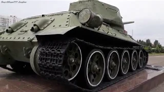 Курск. Аллея военной техники времён ВОВ. Советский средний танк Т-34-85 образца 1944 года