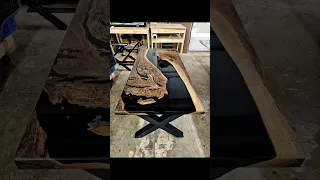 The "Black Cobra" Table 🐍 #epoxy #diy #woodworking