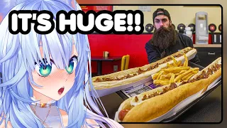 The BIGGEST Hotdog I've EVER Seen!!! | Mifuyu Reacts to 4 FOOT HOT DOG CHALLENGE