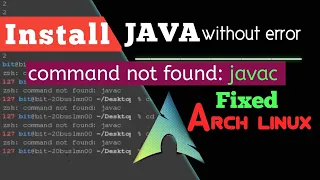 How to install java in arch linux | command not found javac | java in vs code #archlinux #lnxhunt