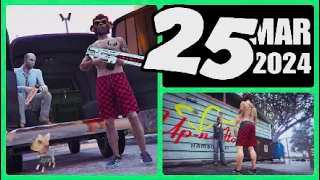 The Gun Van location & Street Dealers today March 25 2024 in GTA 5 (NO RAILGUN this week)