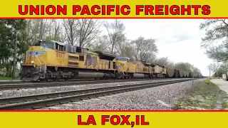 UNION PACIFIC FREIGHTS AT LA FOX,IL | RAILFANNING