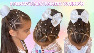Peinados hermosos para la primera comunión y boda 💞 Peinados elegantes para niñas 🌈 KrisiArt