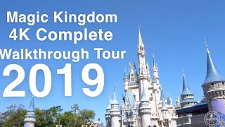 Magic Kingdom 2019 4K Full Complete Walkthrough Tour | Walt Disney World Orlando Florida